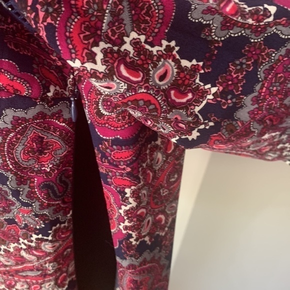 Talbots 3/4 sleeve navy Fuchsia print Talbots MP - Picture 5 of 7